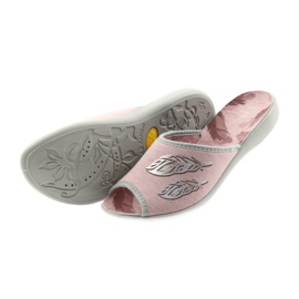 Scarpe da donna Befado 254D098 pantofole grigio rosa 4
