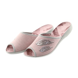 Scarpe da donna Befado 254D098 pantofole grigio rosa 3