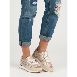 Scarpe sportive alla moda giallo rosa 1