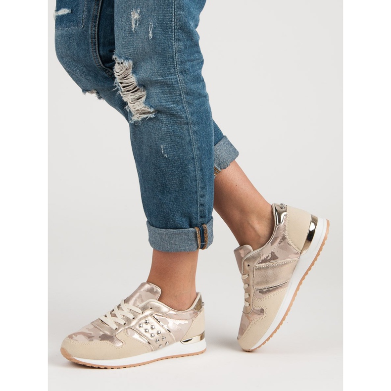Scarpe sportive alla moda giallo rosa 2