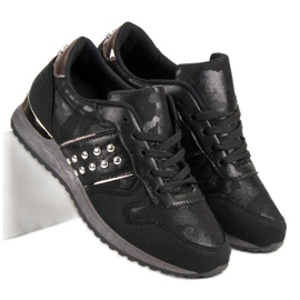 Scarpe sportive alla moda nero grigio 1