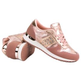 Scarpe sportive alla moda giallo rosa 1