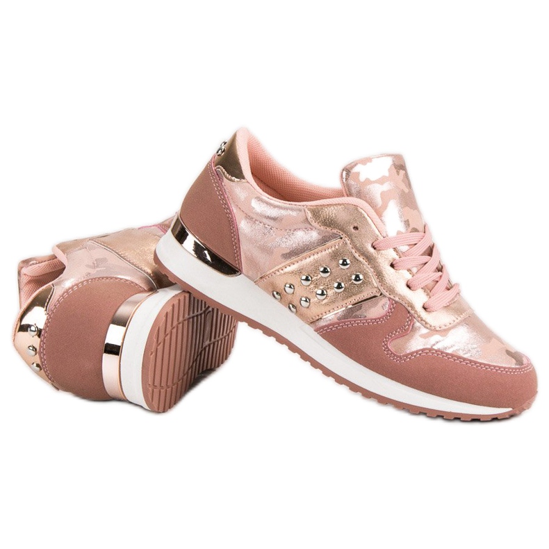 Scarpe sportive alla moda giallo rosa 1