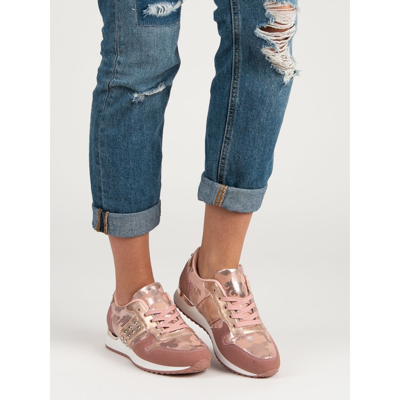 Scarpe sportive alla moda giallo rosa 2