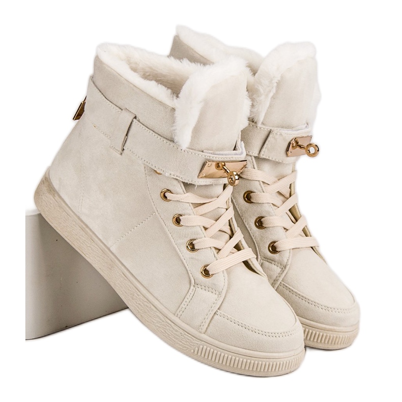 Sneakers alte in pelle scamosciata marrone 1