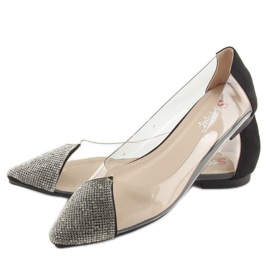 Ballerine nere trasparenti LT111P Black nero 2