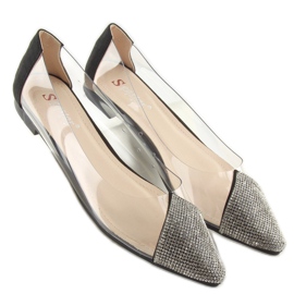 Ballerine nere trasparenti LT111P Black nero 1