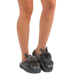 Pantofole calde grigio 1