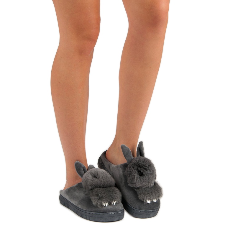 Pantofole calde grigio 1