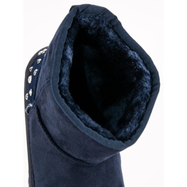 Mukluki blu navy con getti 1