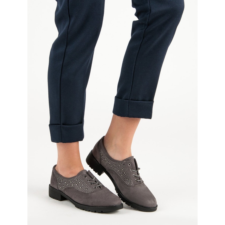 Scarpe scamosciate grigie grigio 1