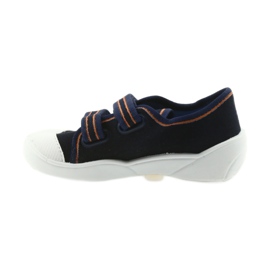 Befado scarpe per bambini sneakers pantofole 907P094 blu navy arancia bianca 3