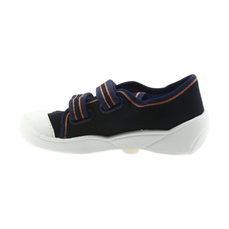 Befado scarpe per bambini sneakers pantofole 907P094 blu navy arancia bianco 3
