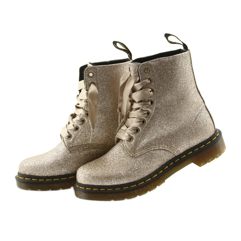 Dr. Martens 1460 PASCAL GLITTER ORO PALLIDO d'oro 3
