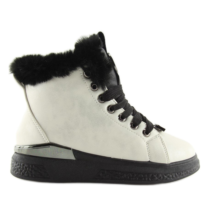 Sneakers nere isolate F506 bianche bianca 1