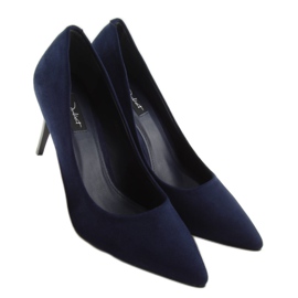 Classiche scarpe da donna blu navy 66-12 Navy tacchi 1