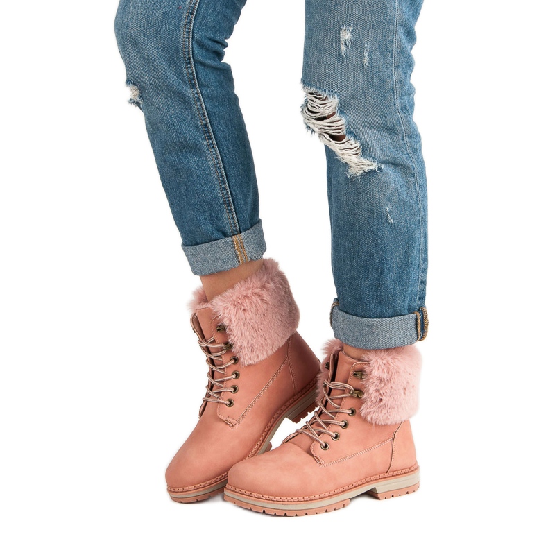 SDS Trappers rosa con pelliccia 1