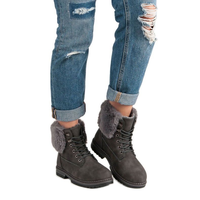 SDS Trappers grigi con pelliccia grigio 1