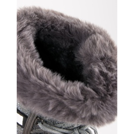 Stivali da neve alti grigio 1