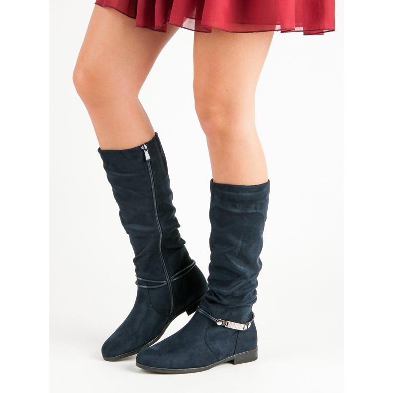 SDS Stivali al ginocchio blu navy 1