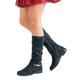 SDS Stivali al ginocchio blu navy 2