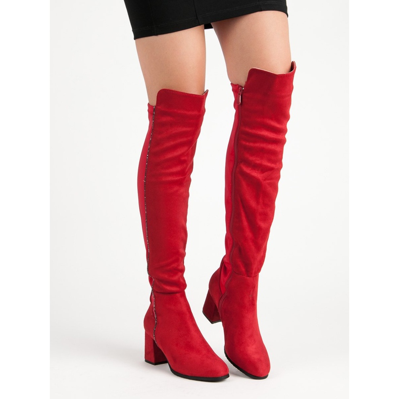 Super Me Stivali in camoscio rosso 2