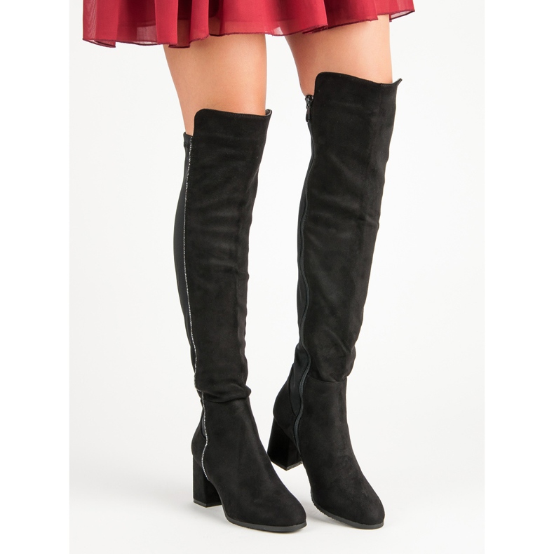 Super Me Stivali in camoscio nero 1
