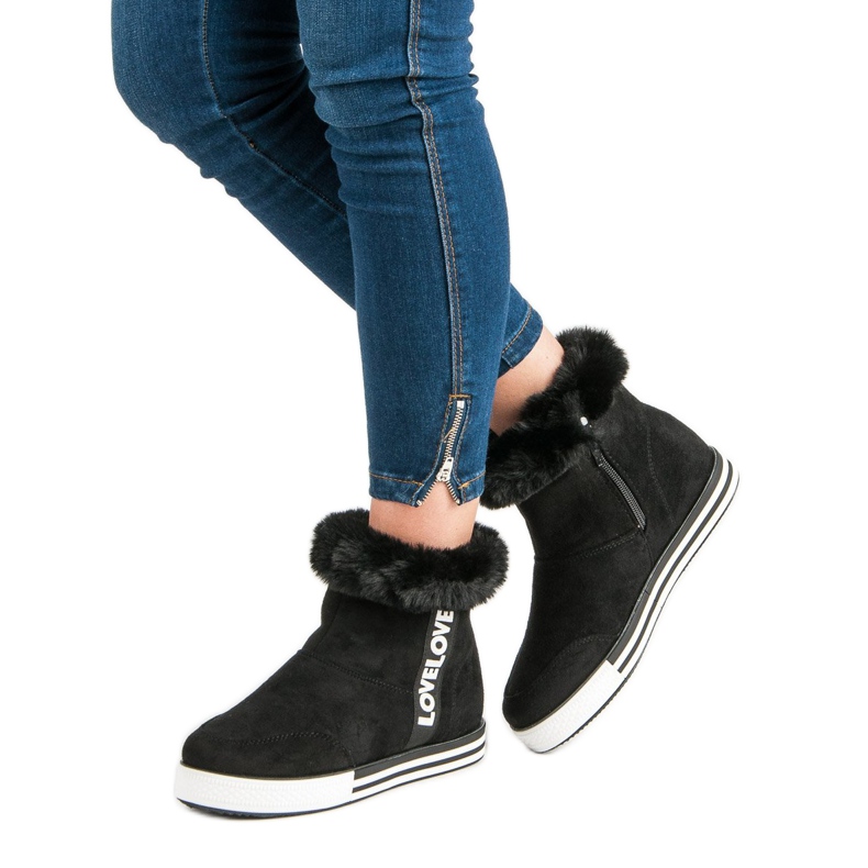 Ideal Shoes Scarpe da ginnastica alte isolate nero 2