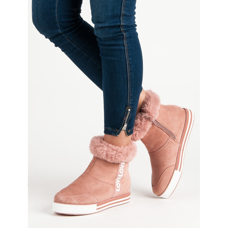 Ideal Shoes Scarpe da ginnastica alte isolate rosa 1