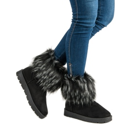 Mukluki nero con pelliccia 1