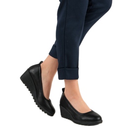 J. Star Décolleté nere con zeppa nero 1