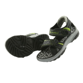 Rider sandali neri e grigi all'acqua 80608 per velcro nero 4