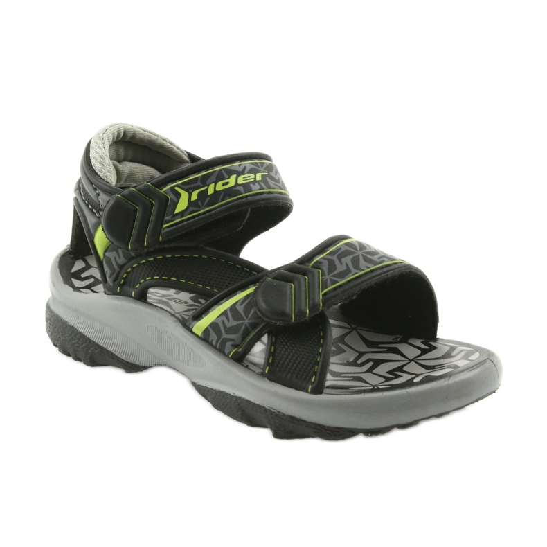 Rider sandali neri e grigi all'acqua 80608 per velcro nero 1