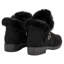 Stivali bassi in pelle scamosciata nero 1