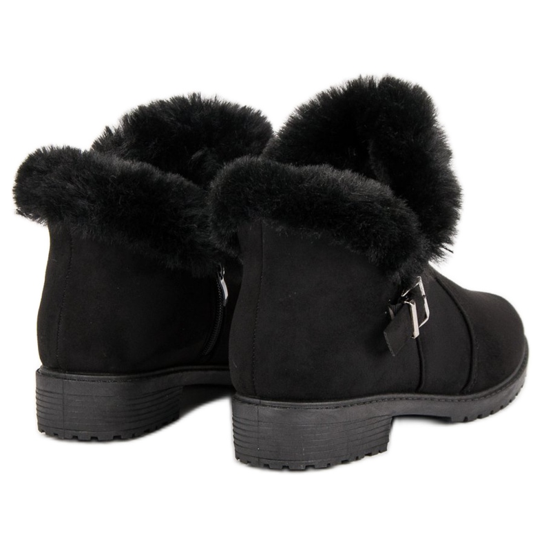 Stivali bassi in pelle scamosciata nero 1