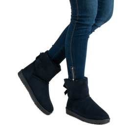 Queentina Mukluki blu navy con fiocco 2