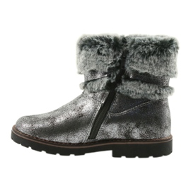 American Club Stivali americani stivali invernali con pelliccia 17042 nero grigio 2