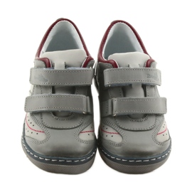 Scarpe da bambino francesine grigie con velcro Ren But 3047 rosso multicolore grigio 4