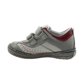 Scarpe da bambino francesine grigie con velcro Ren But 3047 rosso multicolore grigio 2