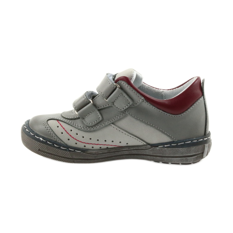Scarpe da bambino francesine grigie con velcro Ren But 3047 rosso multicolore grigio 2