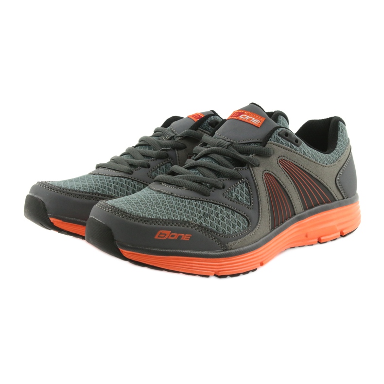 Grigio ADI B.one 15-04-011 scarpe sportive da uomo arancia 3