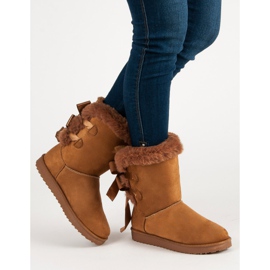 Mukluki alto con fiocchi marrone 2