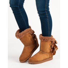 Mukluki alto con fiocchi marrone 1