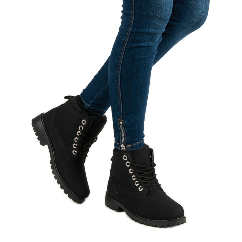 Scarponi da trekking neri classici nero 2