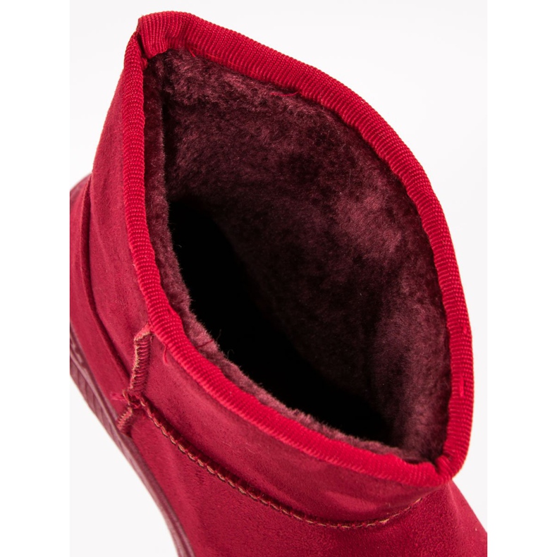 Stivali da neve sulla piattaforma rosso 2