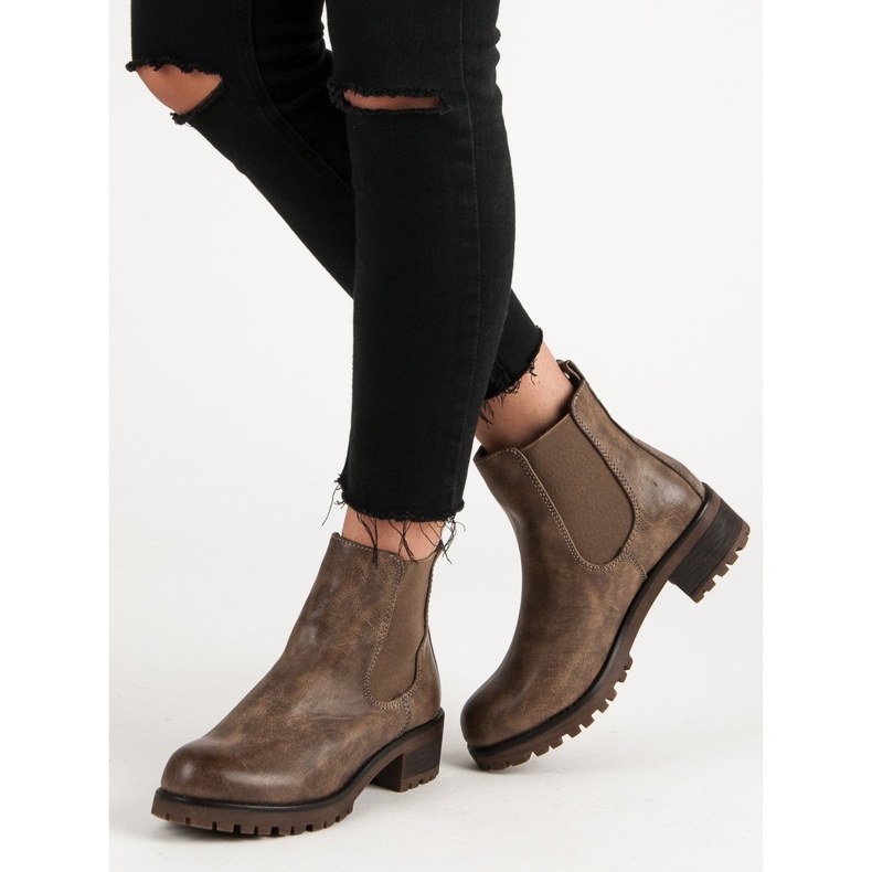 SDS Stivaletti Chelsea casual marrone 2