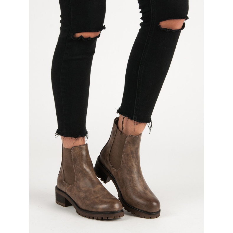 SDS Stivaletti Chelsea casual marrone 1