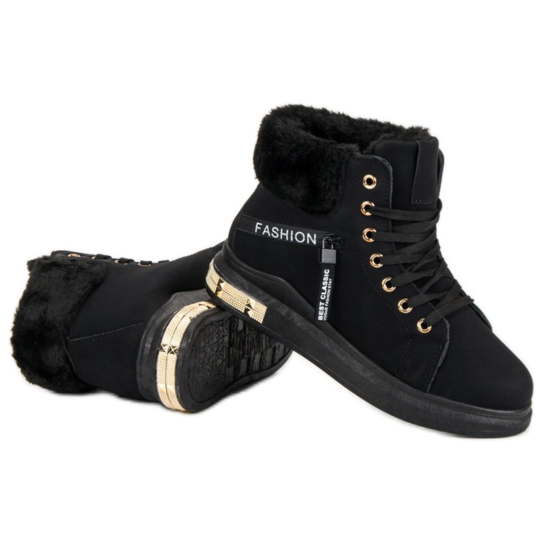 Scarpe da ginnastica alte isolate nero 1