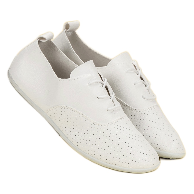 Sneakers annodate bianche bianco 1