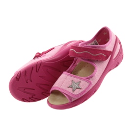 Befado scarpe per bambini sandali un inserto in pelle 433X032 rosa grigio 4